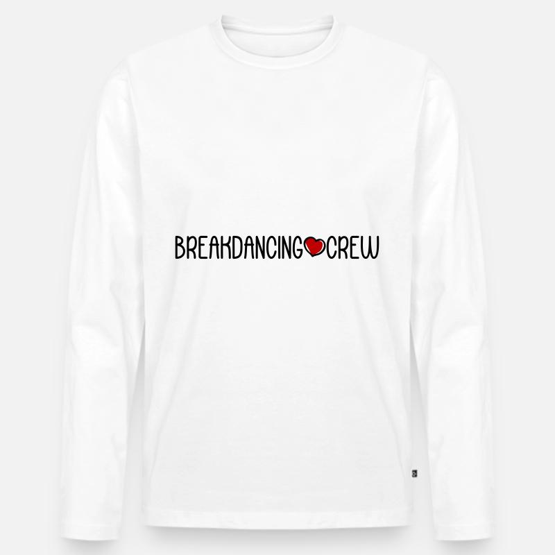 Breakdancing Crew - Männer Premium Bio Langarmshirt - Weiß