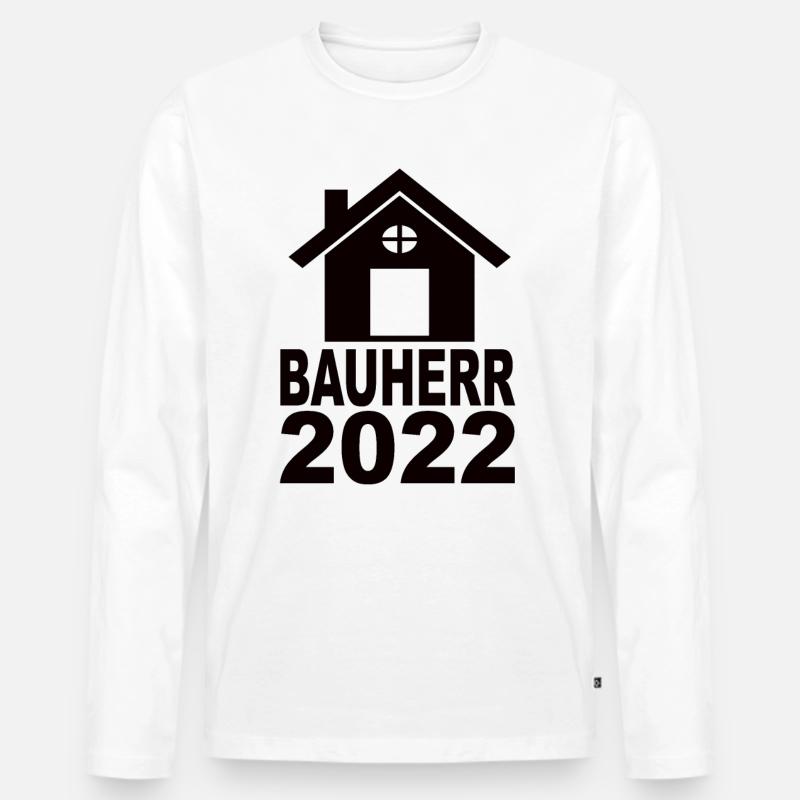 Bauherr 2022 - Männer Premium Bio Langarmshirt - Weiß