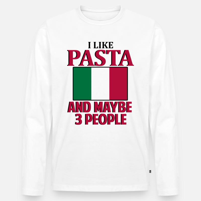 Pasta Italien Essen - Männer Premium Bio Langarmshirt - undefined