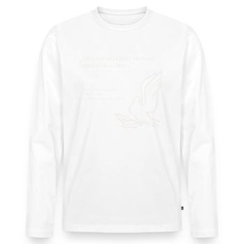 Zitat deutscher Politiker Frieden - Männer Premium Bio Langarmshirt - Weiß - Vorne - Nico (187cm)