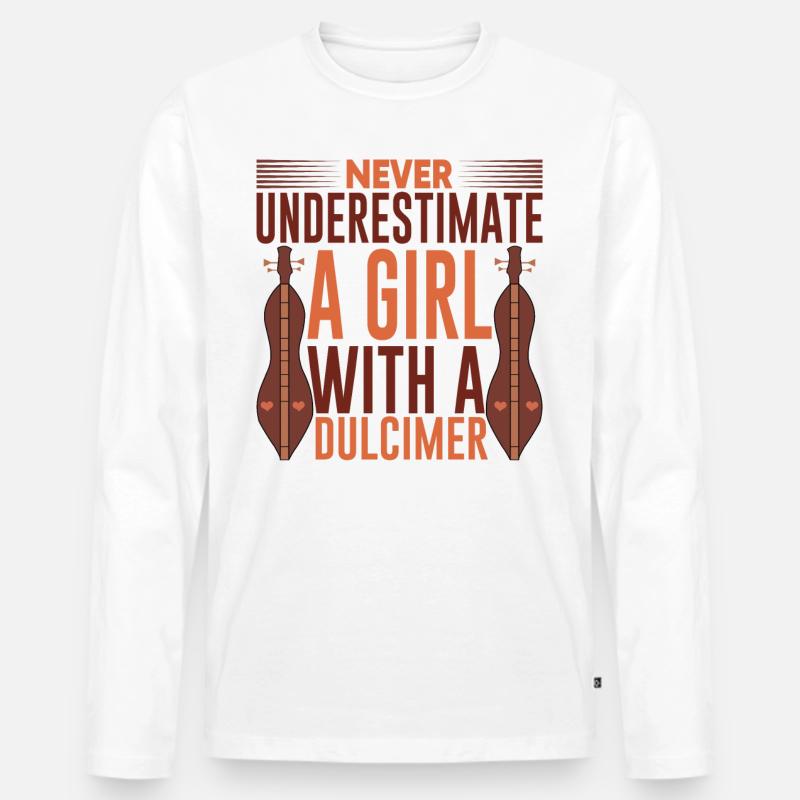 Instrument Dulcimer Mädchen - Männer Premium Bio Langarmshirt - undefined
