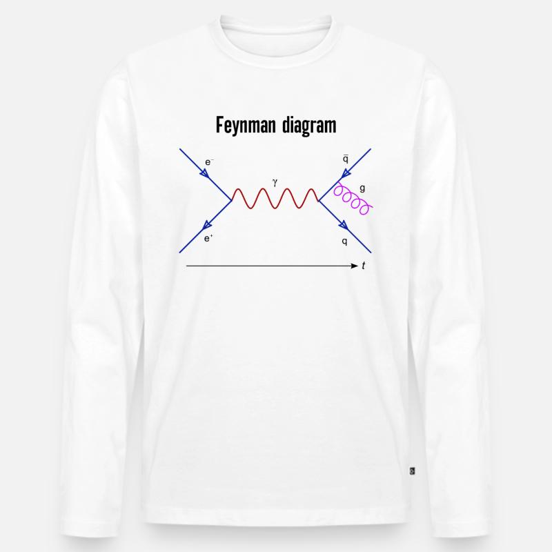 Feynman Diagram Physics Quantum Fields Physics Männer Premium Bio Langarmshirt
