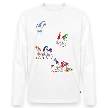 Glühwein Wichtel (Vier-Gesellen-Edition) - Männer Premium Bio Langarmshirt - Weiß - Vorne - Nico (187cm)