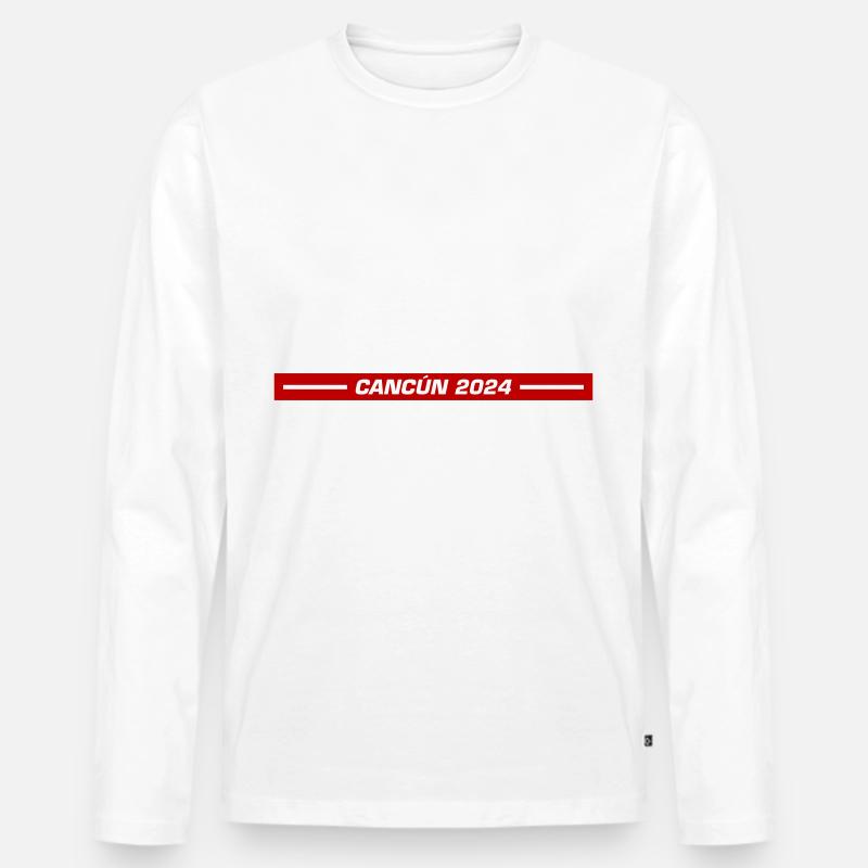 Cancun 2024 - Männer Premium Bio Langarmshirt - Weiß