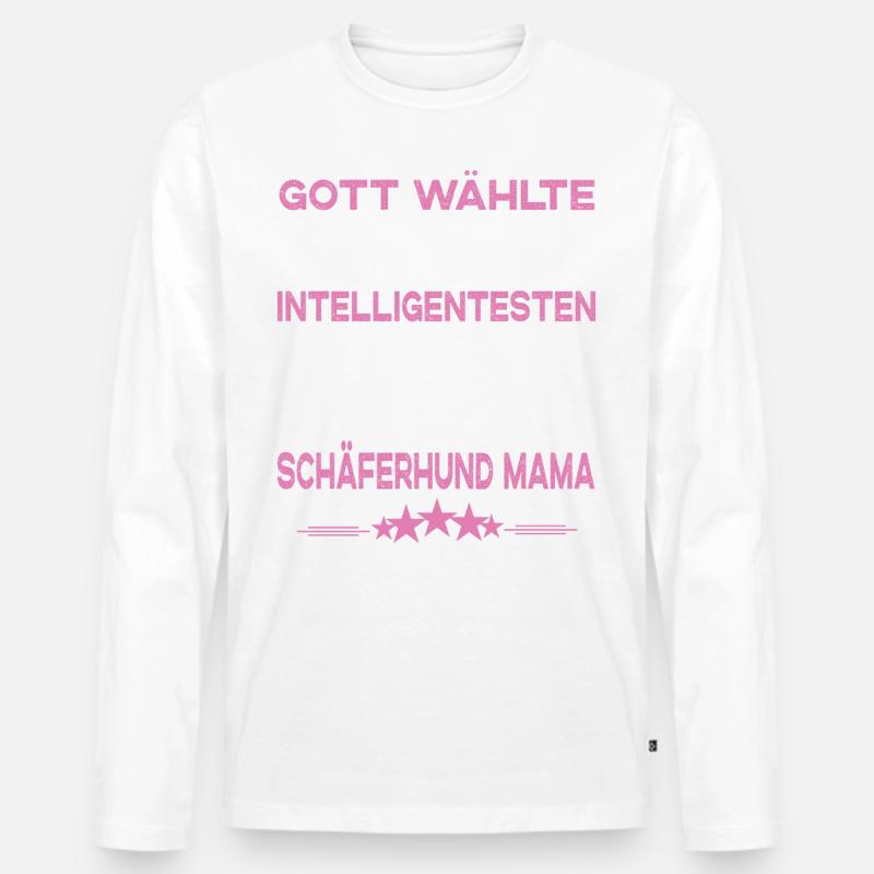 Schäferhund Geschenkidee - Deutscher Schäferhund - Männer Premium Bio Langarmshirt - Weiß