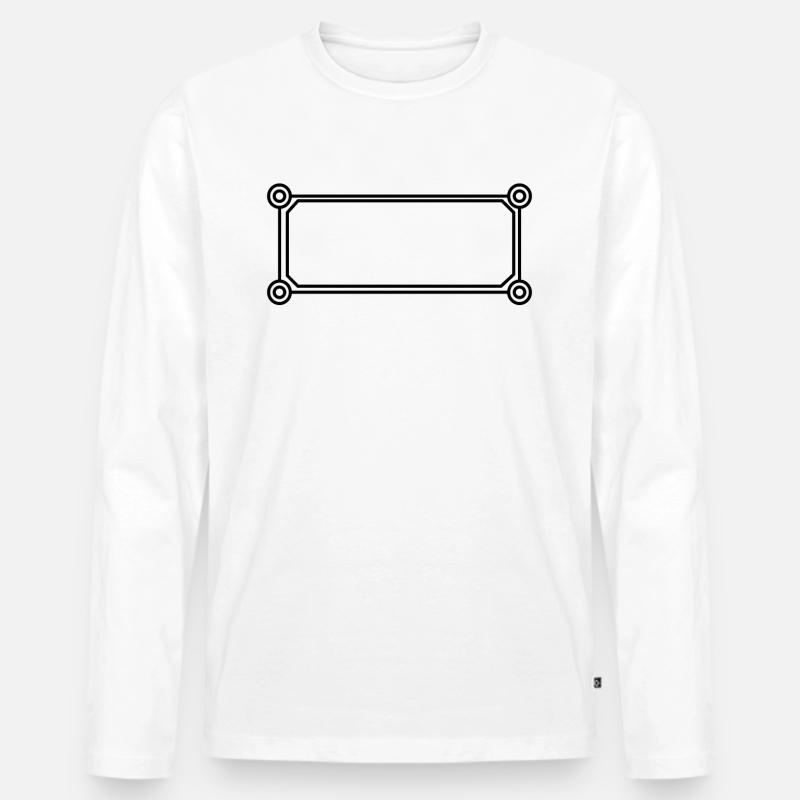Rectangular frame black round corners Men's Premium Organic Long Sleeve Shirt