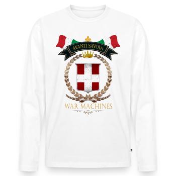 FORWARD SAVOY - Männer Premium Bio Langarmshirt - Weiß - Vorne - Nico (187cm)