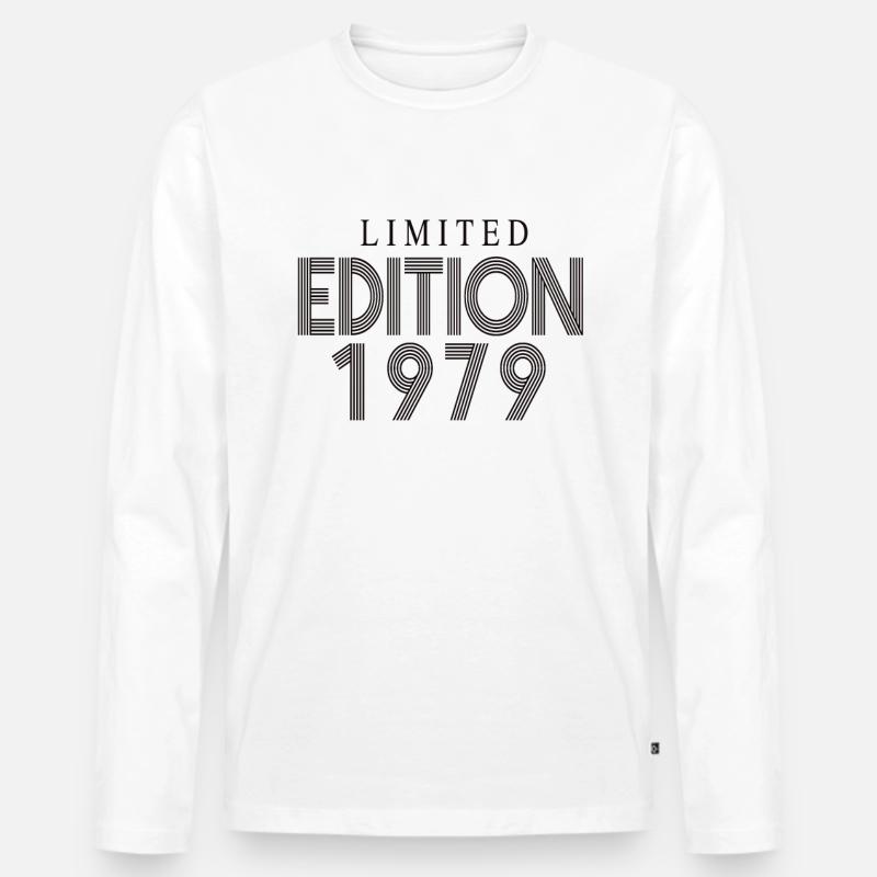 Limited Edition 1979 - Männer Premium Bio Langarmshirt - Weiß