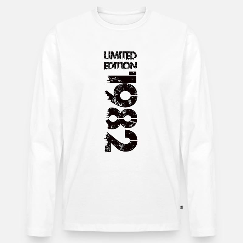 Limited Edition 1982 - Männer Premium Bio Langarmshirt - Weiß