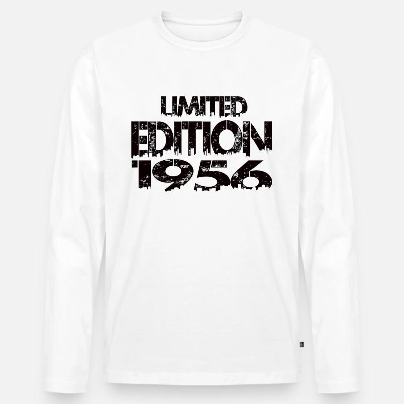 Limited Edition 1956 - Männer Premium Bio Langarmshirt - Weiß
