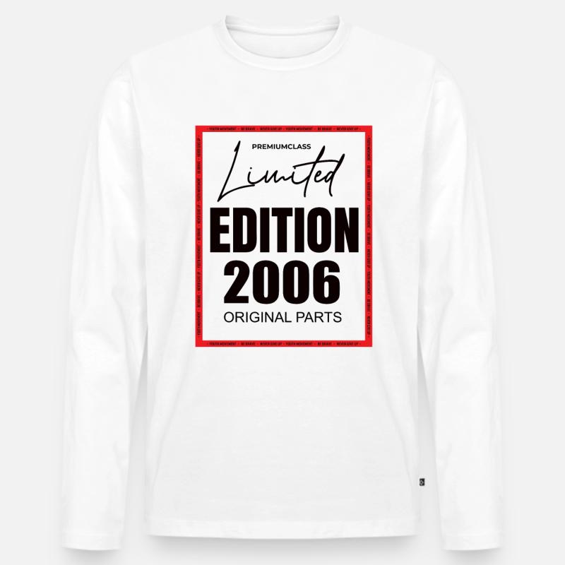 Limited Edition 2006 - Männer Premium Bio Langarmshirt - Weiß