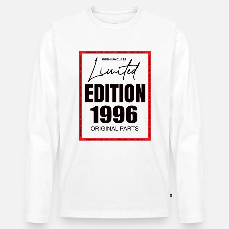Limited Edition 1996 - Männer Premium Bio Langarmshirt - Weiß
