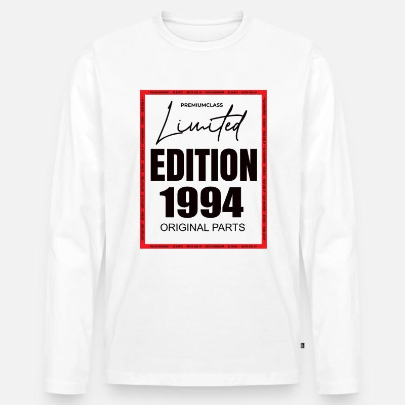 Limited Edition 1994 - Männer Premium Bio Langarmshirt - Weiß