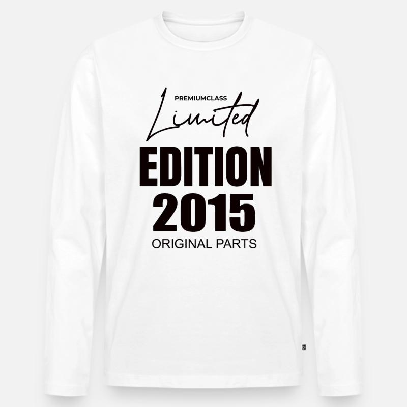 Limited Edition 2015 - Männer Premium Bio Langarmshirt - Weiß