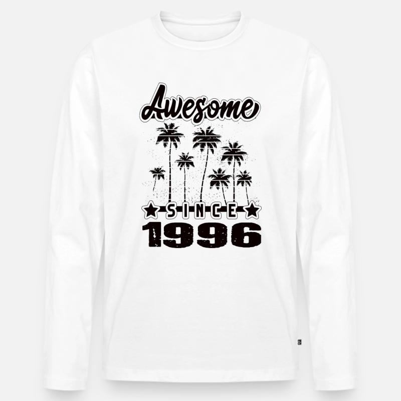 Awesome Since 1996 - Männer Premium Bio Langarmshirt - Weiß