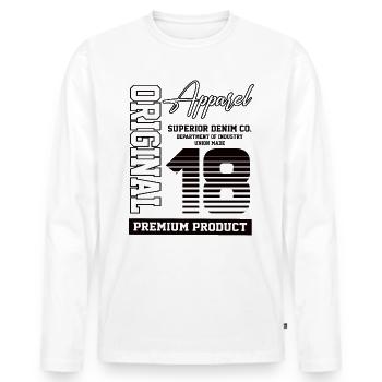 2018 Vintage Birthday Vintage Gift Retro - Men's Premium Organic Long Sleeve Shirt - white - Front - Nico (187cm)
