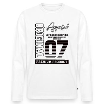 2007 Vintage Birthday Vintage Gift Retro - Men's Premium Organic Long Sleeve Shirt - white - Front - Nico (187cm)