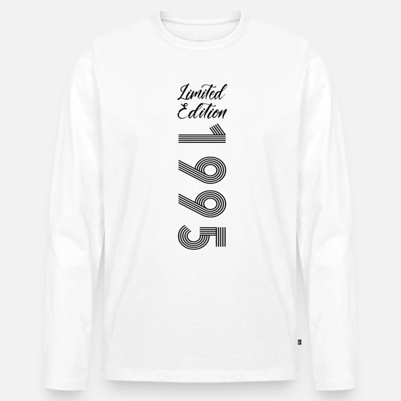 Limited Edition 1995 - Männer Premium Bio Langarmshirt - Weiß