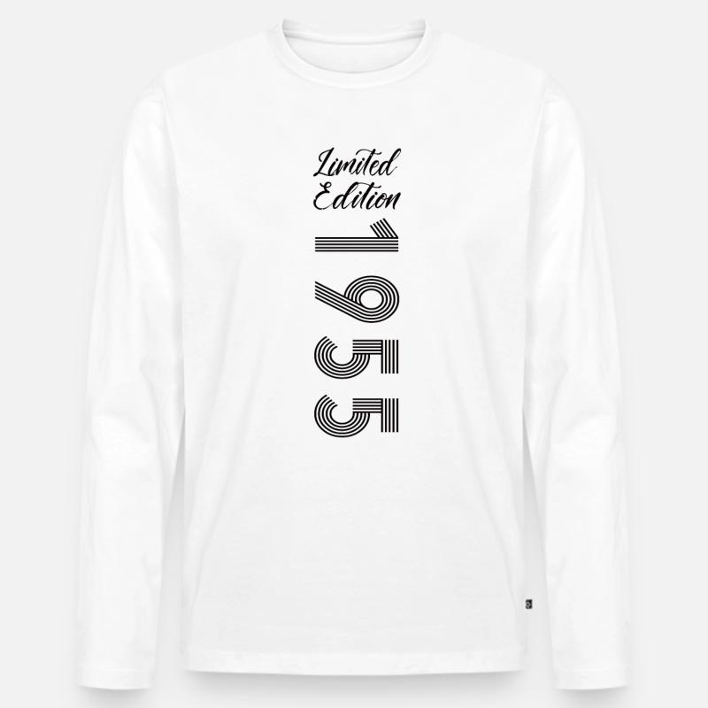 Limited Edition 1955 - Männer Premium Bio Langarmshirt - Weiß