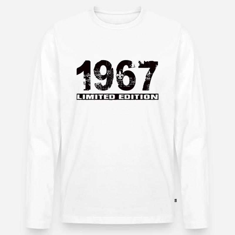 Limited Edition 1967 - Männer Premium Bio Langarmshirt - Weiß