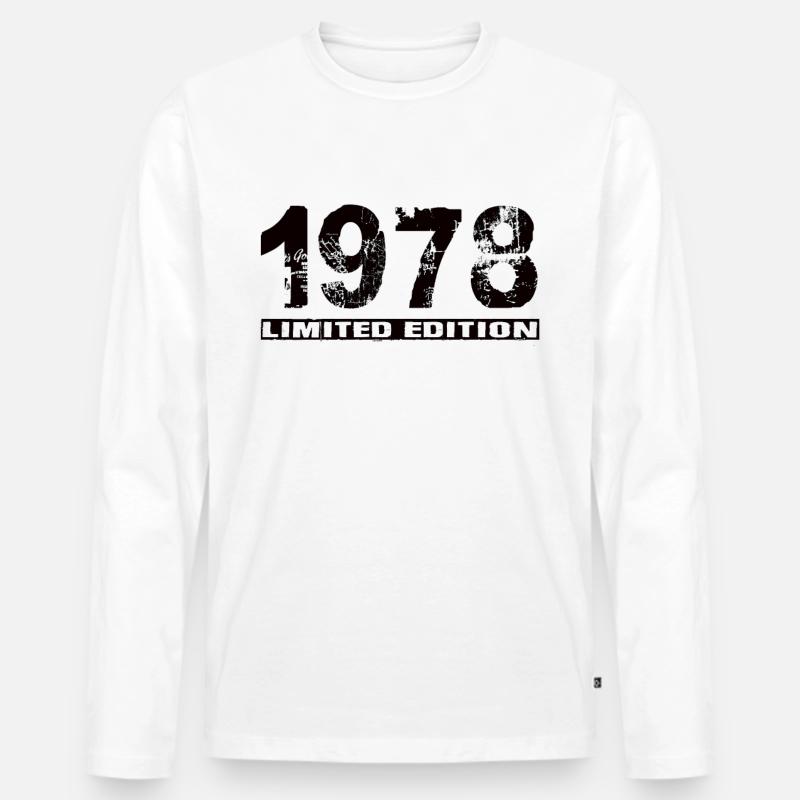 Limited Edition 1978 - Männer Premium Bio Langarmshirt - Weiß