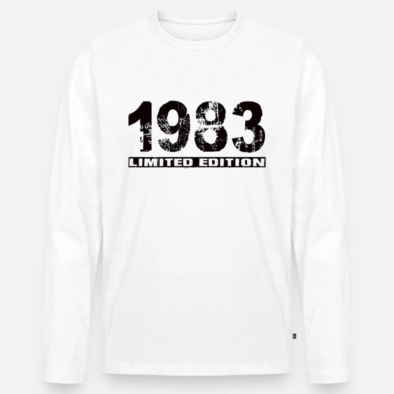 Limited Edition 1983 - Männer Premium Bio Langarmshirt - Weiß