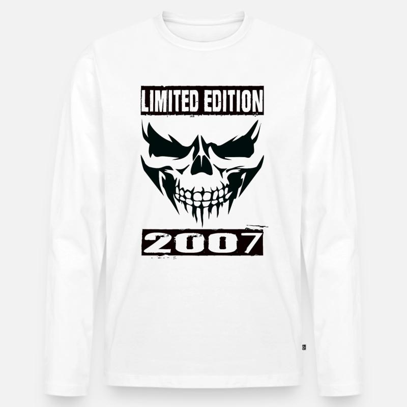 Limited Edition 2007 - Männer Premium Bio Langarmshirt - Weiß