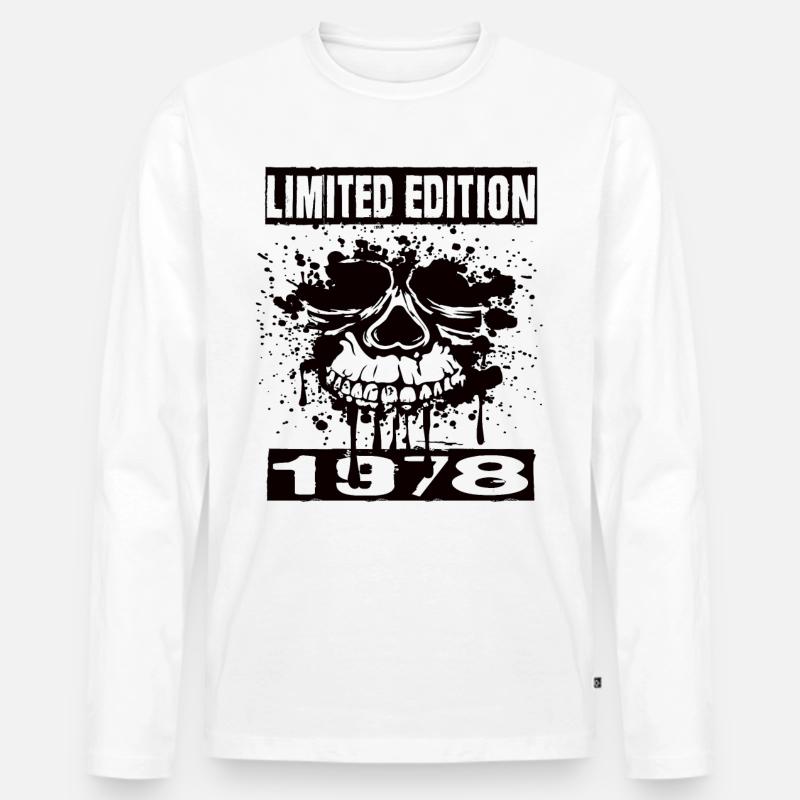 Limited Edition 1978 - Männer Premium Bio Langarmshirt - Weiß