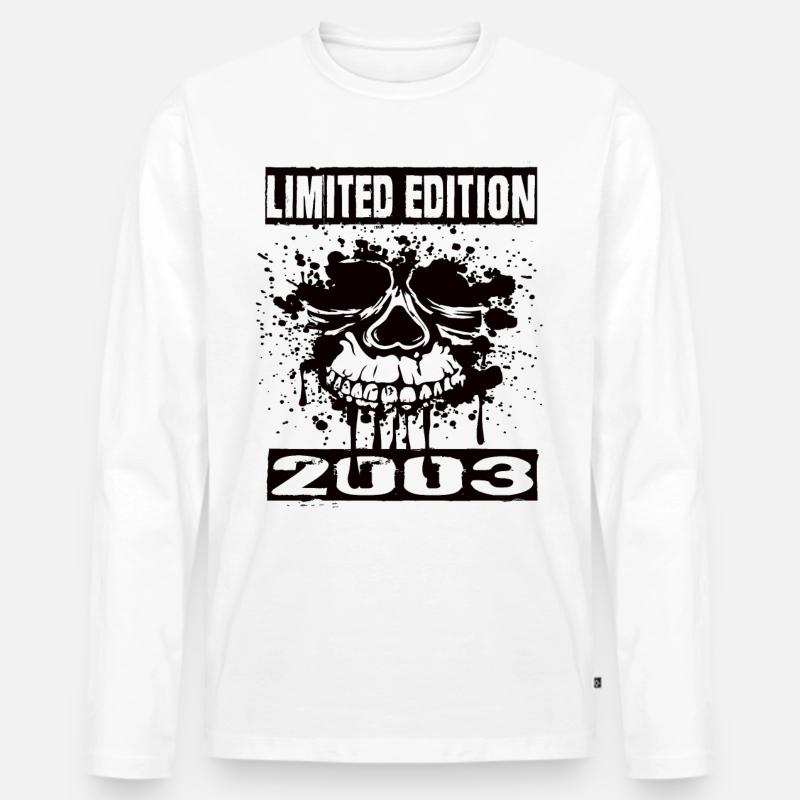 Limited Edition 2003 - Männer Premium Bio Langarmshirt - Weiß