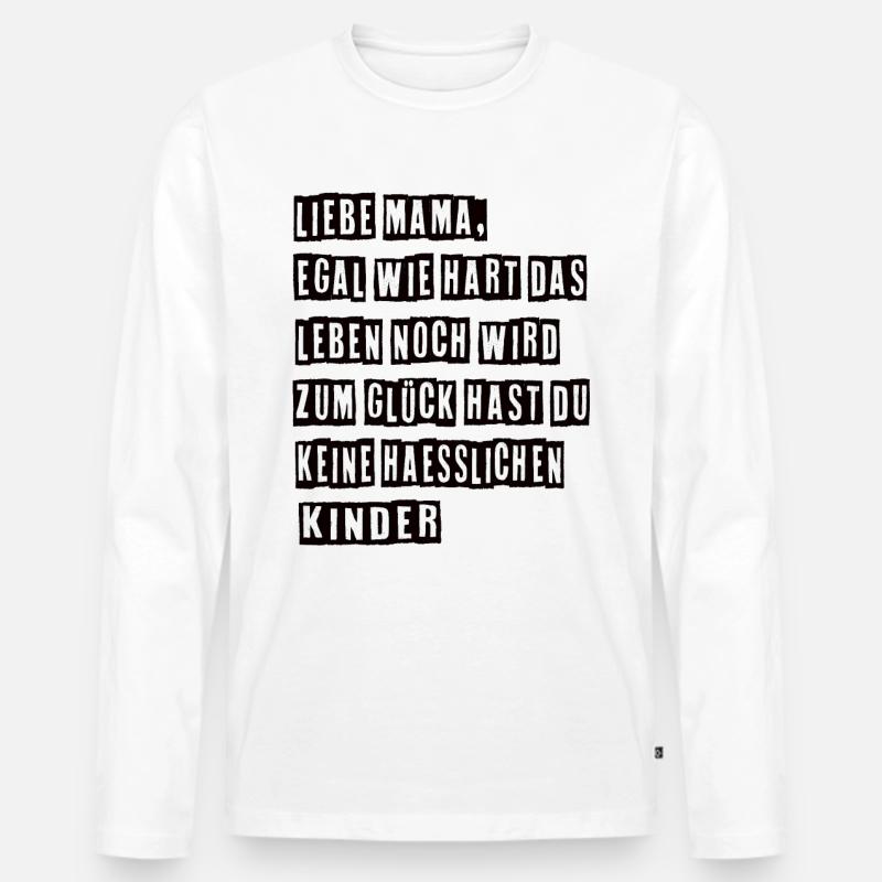 Beste Mama Mutter Muttertag Stolze Mama - Männer Premium Bio Langarmshirt - Weiß