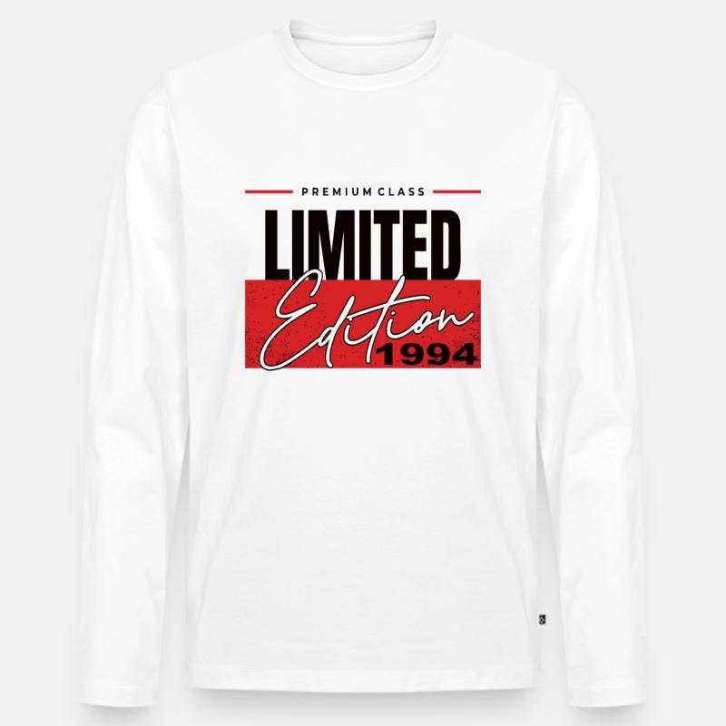 Limited Edition 1994 - Männer Premium Bio Langarmshirt - Weiß