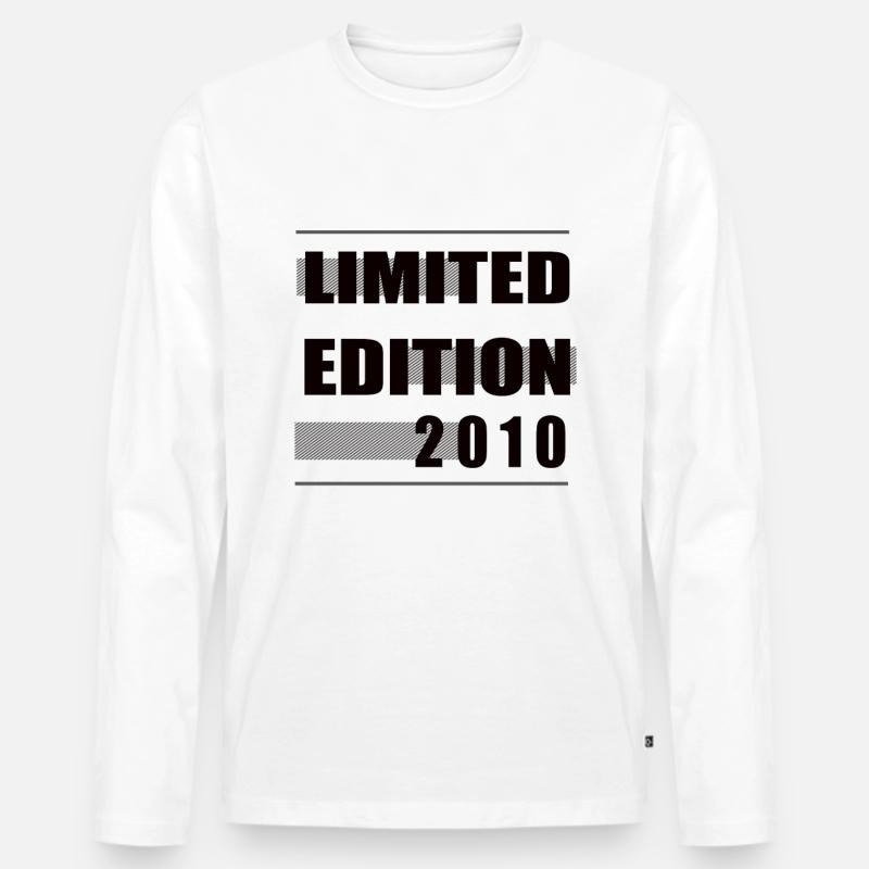 Limited Edition 2010 - Männer Premium Bio Langarmshirt - Weiß