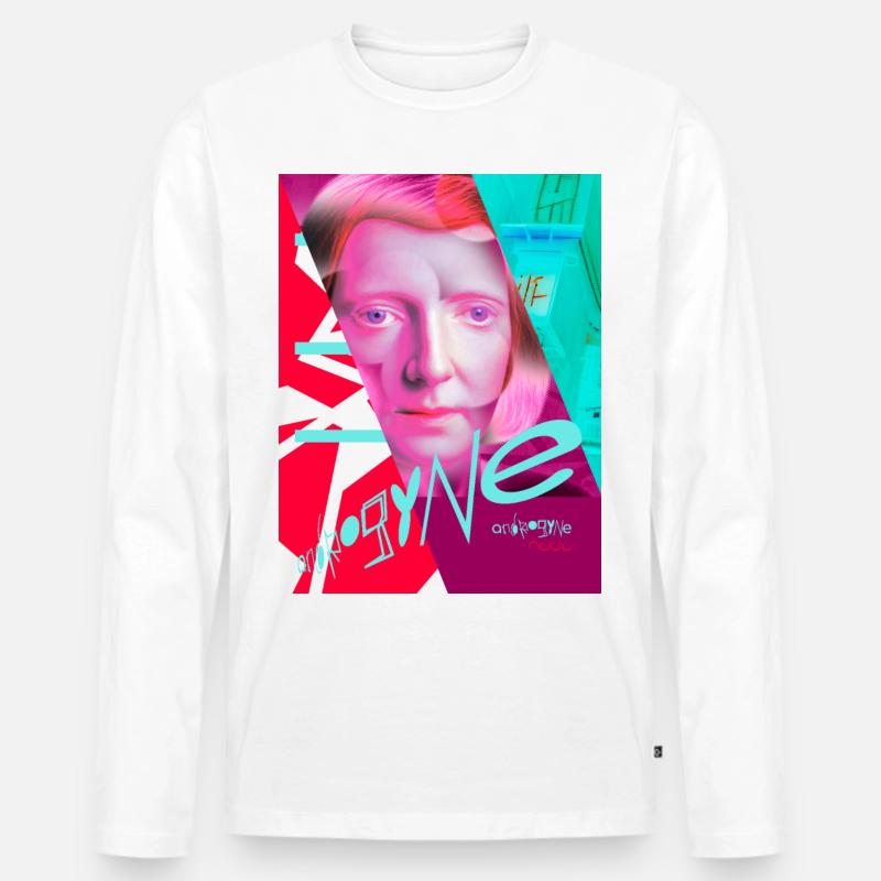 Androgyn - Männer Premium Bio Langarmshirt - Weiß