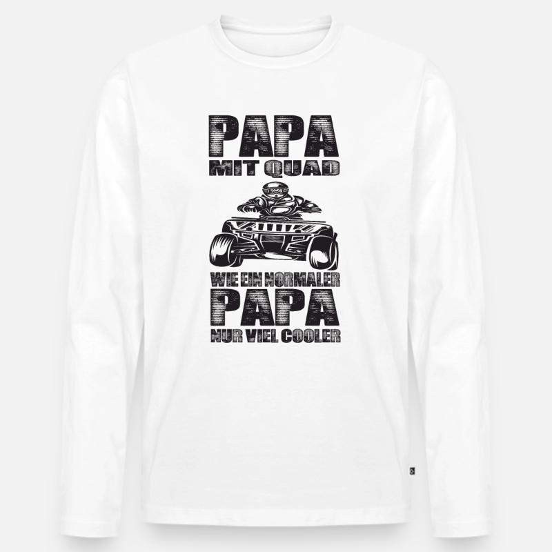 Quad - Männer Premium Bio Langarmshirt - Weiß