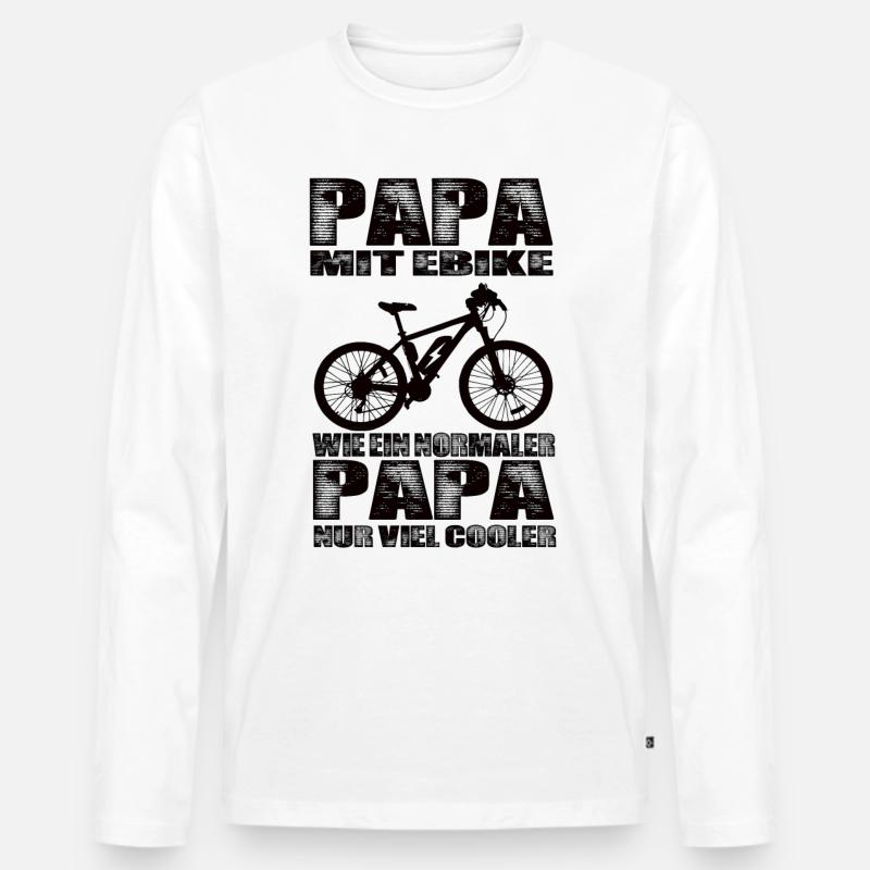 Ebike - Männer Premium Bio Langarmshirt - Weiß