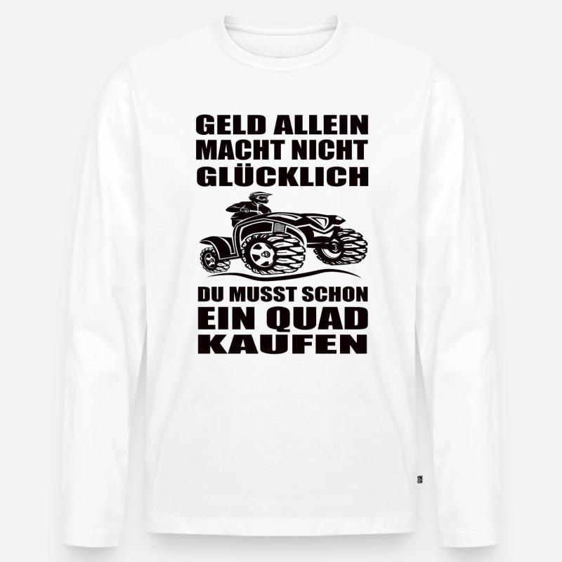 Quad - Männer Premium Bio Langarmshirt - Weiß