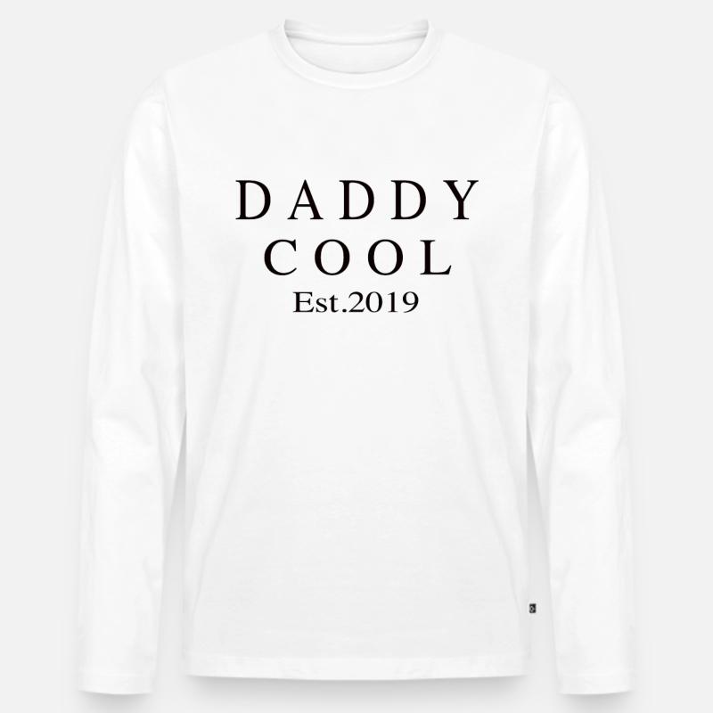 Daddy Cool est 2019 - Männer Premium Bio Langarmshirt - Weiß