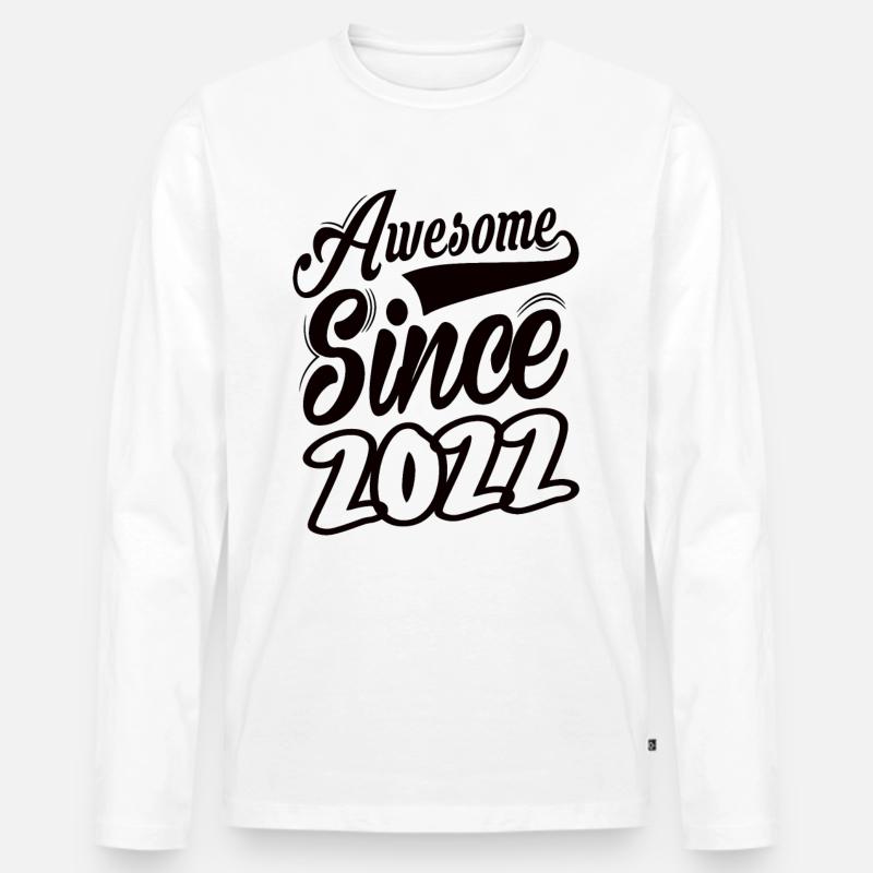 Awesome Since 2022 - Männer Premium Bio Langarmshirt - Weiß