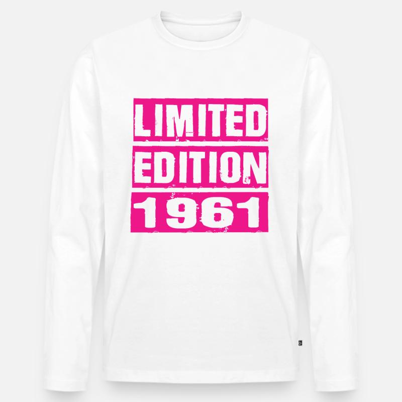 Limited Edition 1961 - Männer Premium Bio Langarmshirt - Weiß