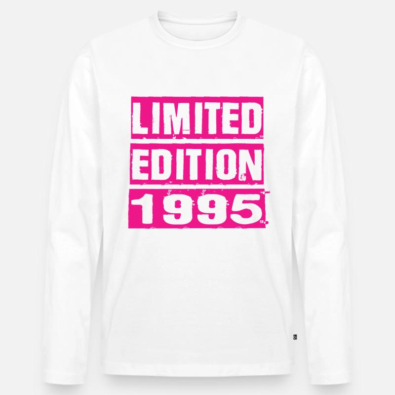 Limited Edition 1995 - Männer Premium Bio Langarmshirt - Weiß