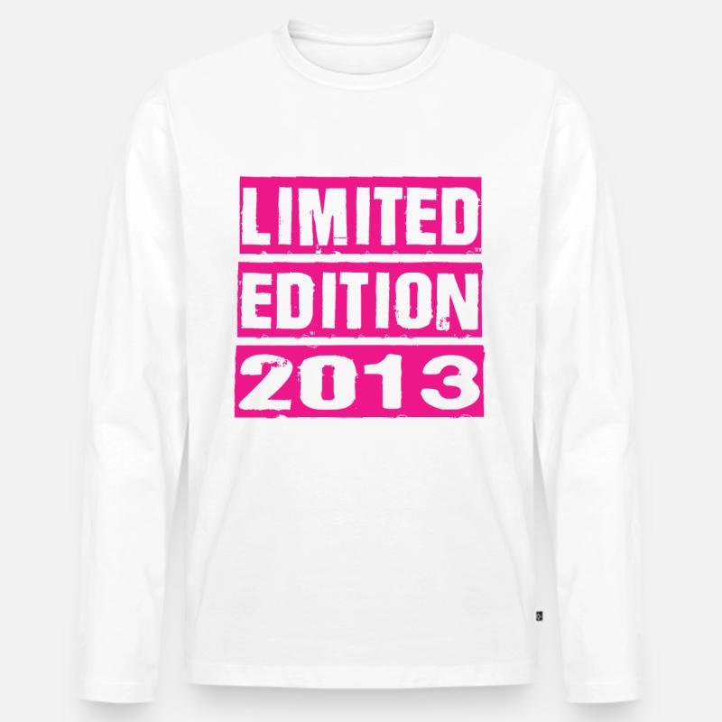 Limited Edition 2013 - Männer Premium Bio Langarmshirt - Weiß