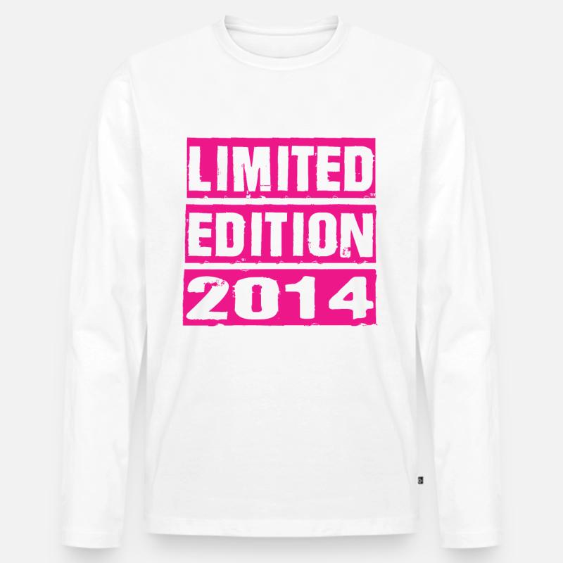 Limited Edition 2014 - Männer Premium Bio Langarmshirt - Weiß