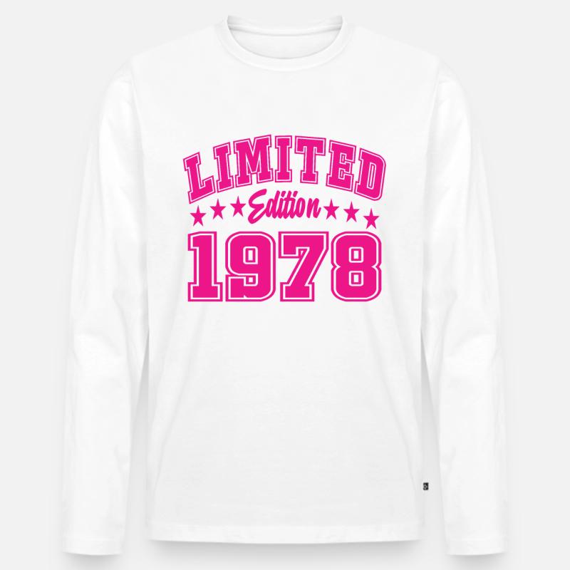 Limited Edition 1978 - Männer Premium Bio Langarmshirt - Weiß