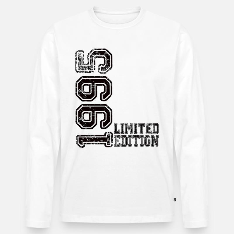 Limited Edition 1995 - Männer Premium Bio Langarmshirt - Weiß