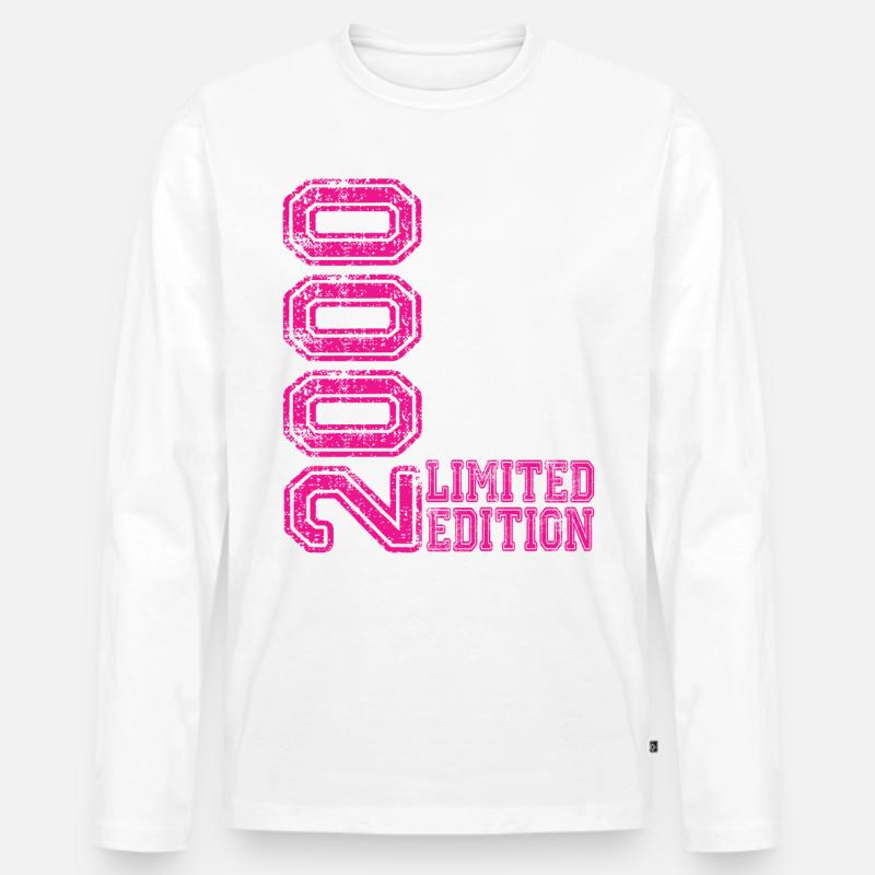 Limited Edition 2000 - Männer Premium Bio Langarmshirt - Weiß
