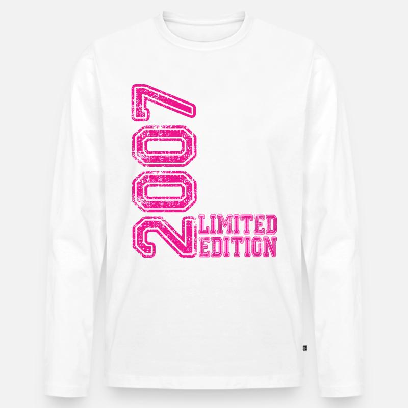 Limited Edition 2007 - Männer Premium Bio Langarmshirt - Weiß