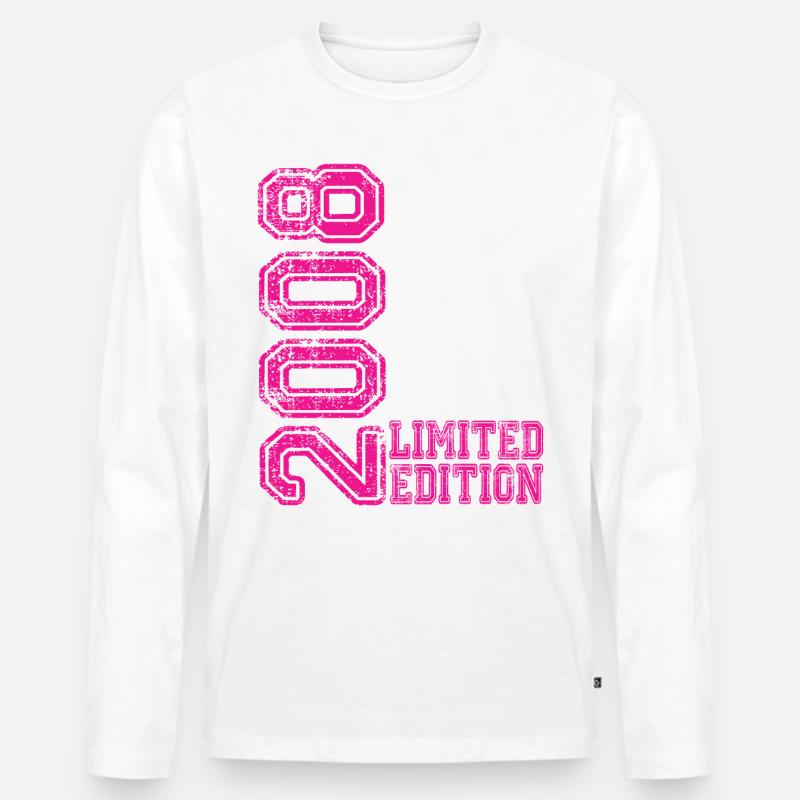 Limited Edition 2008 - Männer Premium Bio Langarmshirt - Weiß