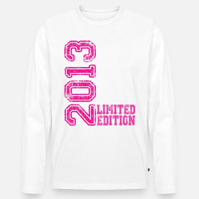 Limited Edition 2013 - Männer Premium Bio Langarmshirt - Weiß