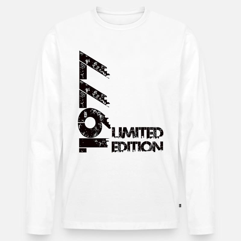 Limited Edition 1977 - Männer Premium Bio Langarmshirt - Weiß