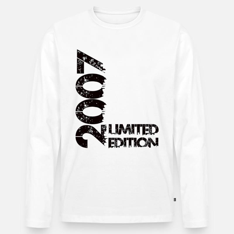 Limited Edition 2007 - Männer Premium Bio Langarmshirt - Weiß